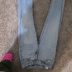 American Eagle Outfitters Women's Sky Blue Skinny Jeans